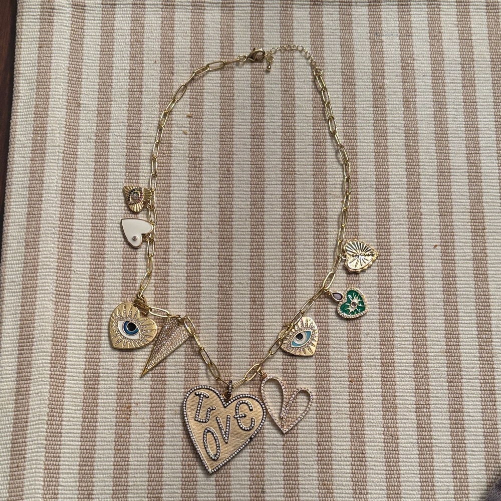 Gold Love Charm Necklace
